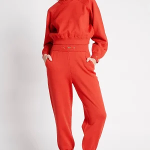 Outlet Aje ATHLETICA Logo Knit Trackpants 505 Garnet Red