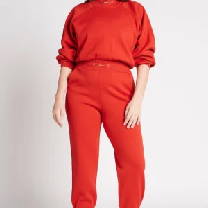 Outlet Aje ATHLETICA Logo Knit Trackpants 505 Garnet Red