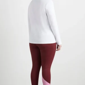 Online Aje ATHLETICA Logo Long Sleeve T-Shirt 127 White/Burnt Burgundy