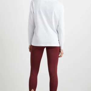 Online Aje ATHLETICA Logo Long Sleeve T-Shirt 127 White/Burnt Burgundy