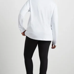 Online Aje ATHLETICA Logo Long Sleeve T-Shirt 127 White/Burnt Burgundy