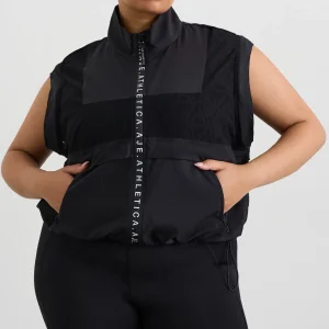Flash Sale Aje ATHLETICA Logo Mesh Jacket 757 Black