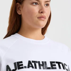 Cheap Aje ATHLETICA Logo Raglan T-Shirt 110 White/Black