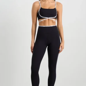Outlet Aje ATHLETICA Logo Tape Crossover Bra 393 Black/White