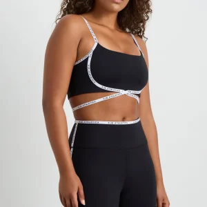 Outlet Aje ATHLETICA Logo Tape Crossover Bra 393 Black/White