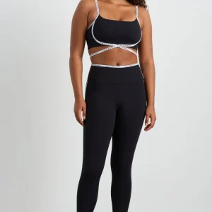 Outlet Aje ATHLETICA Logo Tape Crossover Bra 393 Black/White