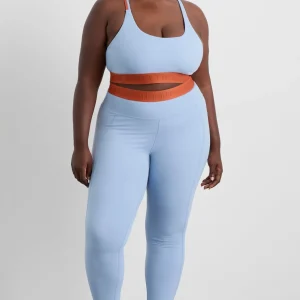 Cheap Aje ATHLETICA Logo Tape Legging 208 Steel Blue Copper Orange