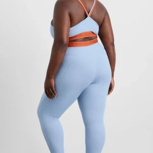 Cheap Aje ATHLETICA Logo Tape Legging 208 Steel Blue Copper Orange