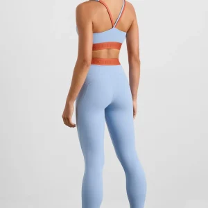 Cheap Aje ATHLETICA Logo Tape Legging 208 Steel Blue Copper Orange