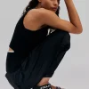 Cheap Aje ATHLETICA Logo Tape Platform Sandal 940 Black