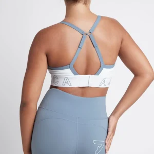 Online Aje ATHLETICA Logotape Adjustable Strap Sports Bra 307 White/Storm Blue
