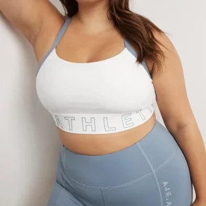 Online Aje ATHLETICA Logotape Adjustable Strap Sports Bra 307 White/Storm Blue