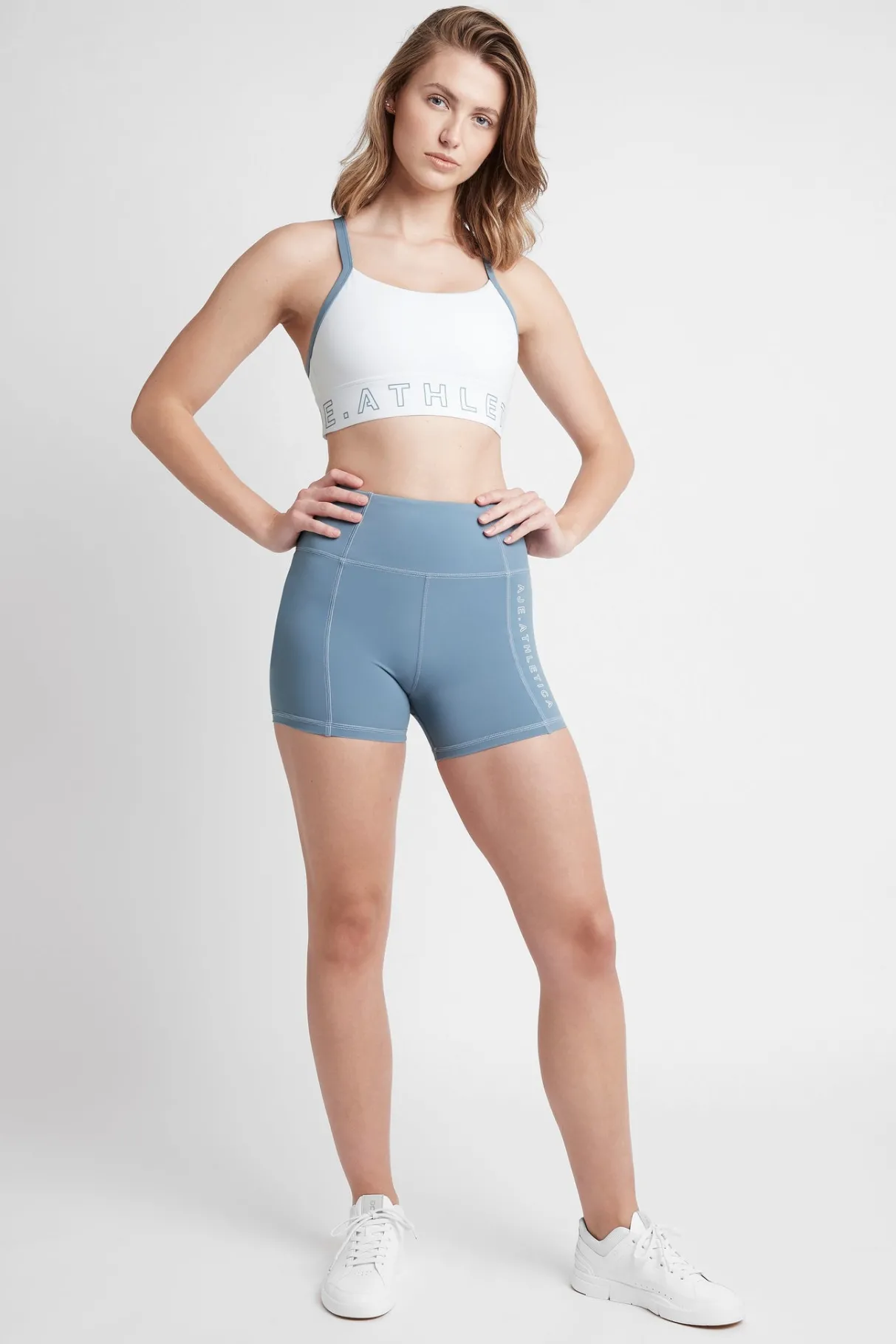 logotape_adjustable_strap_sports_bra__6-1.webp Online Aje ATHLETICA Logotape Adjustable Strap Sports Bra 307 White/Storm Blue
