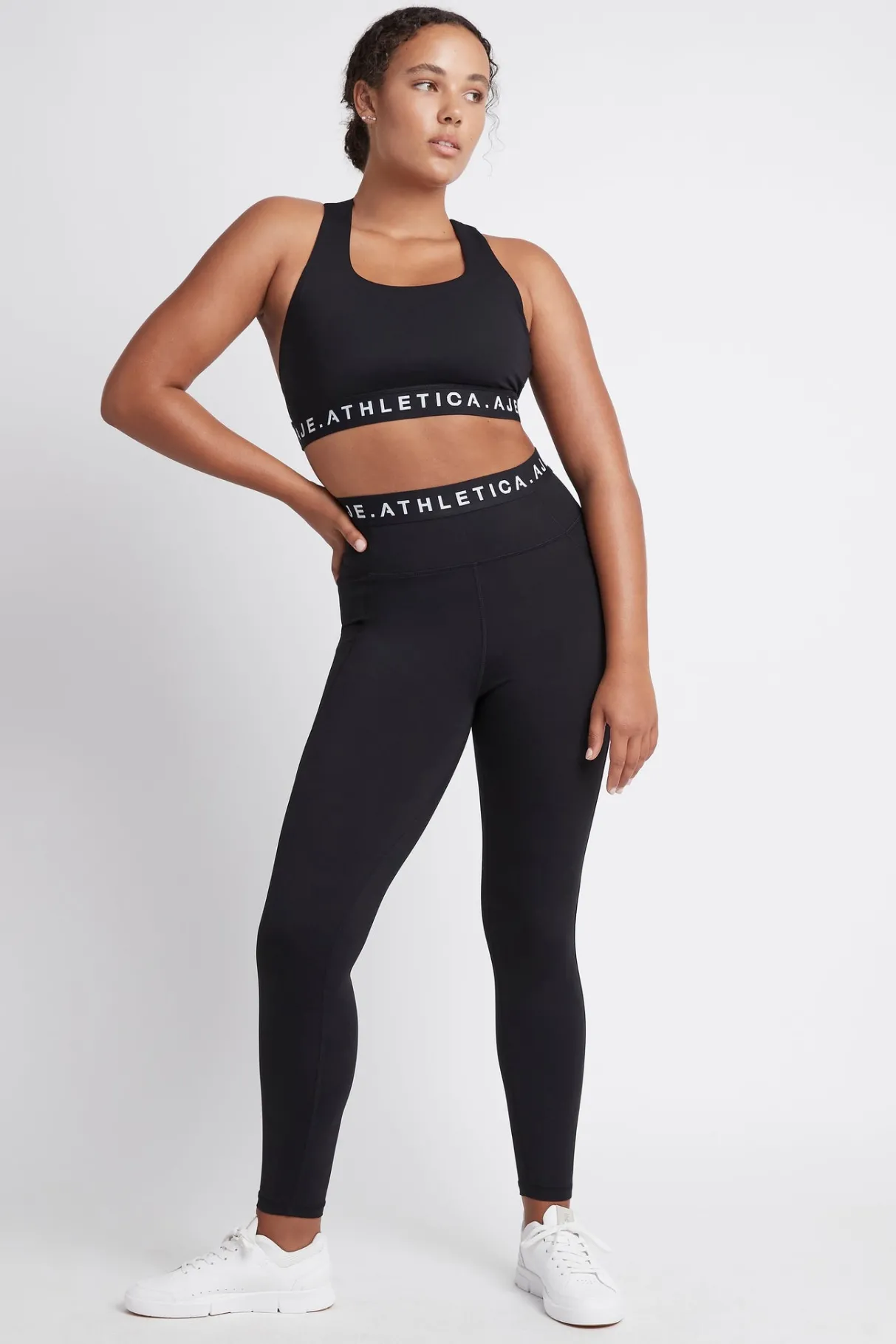 logotape_laser_cut_full_length_legging__5.webp Online Aje ATHLETICA Logotape Laser Cut Full Length Legging 208 Black/White