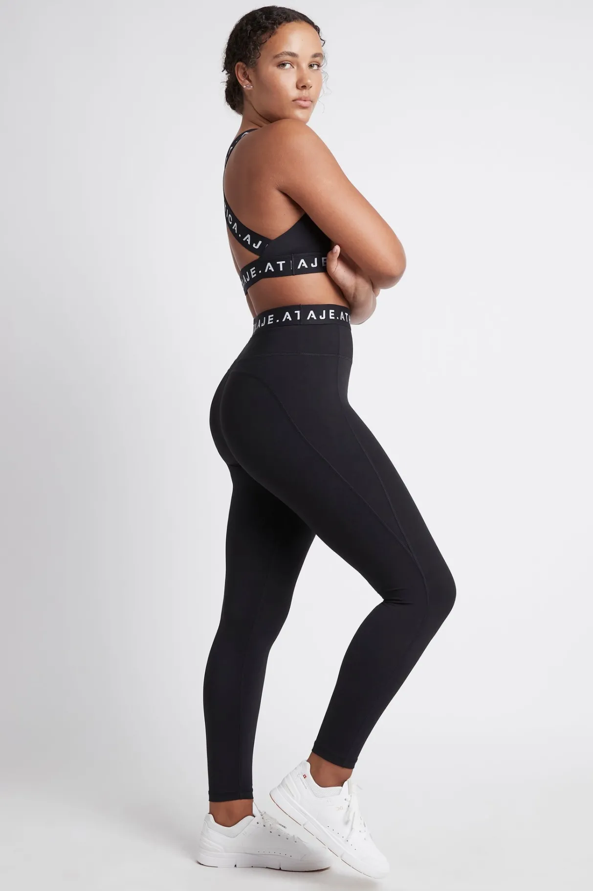 logotape_laser_cut_full_length_legging__6.webp Online Aje ATHLETICA Logotape Laser Cut Full Length Legging 208 Black/White
