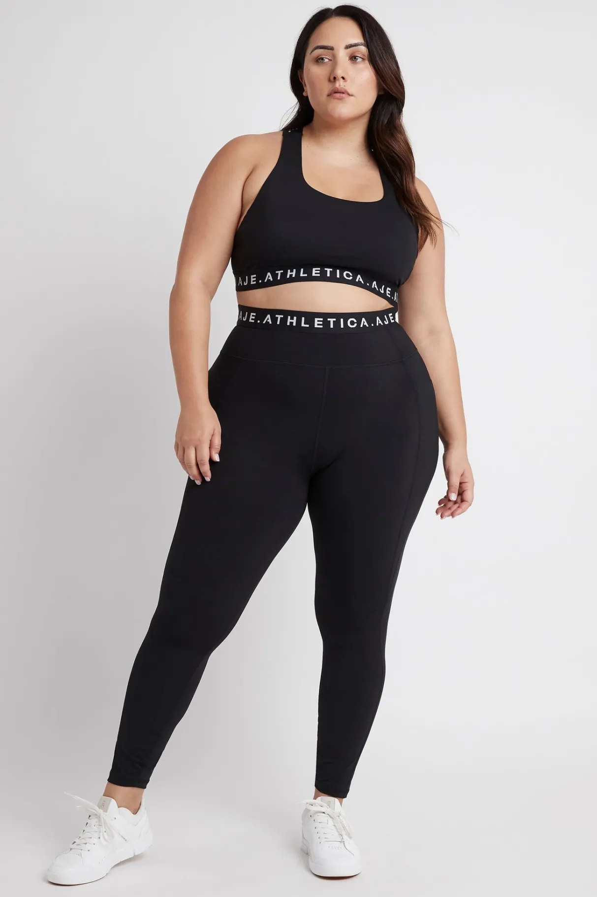 logotape_laser_cut_full_length_legging__9.webp Online Aje ATHLETICA Logotape Laser Cut Full Length Legging 208 Black/White
