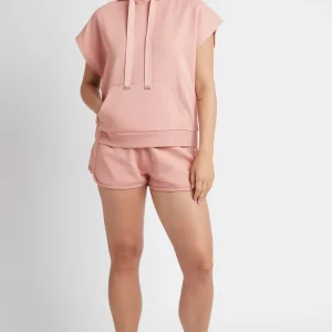Cheap Aje ATHLETICA Logotape Short Sleeve Hoodie 403 Sunset Pink
