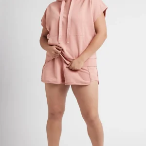 Cheap Aje ATHLETICA Logotape Short Sleeve Hoodie 403 Sunset Pink