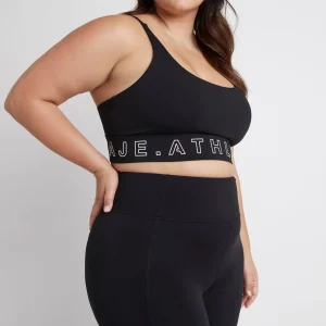 Online Aje ATHLETICA Logotape Sports Bra 310 Black/White
