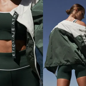 Outlet Aje ATHLETICA Logotape Spray Jacket 762 Pine Green White