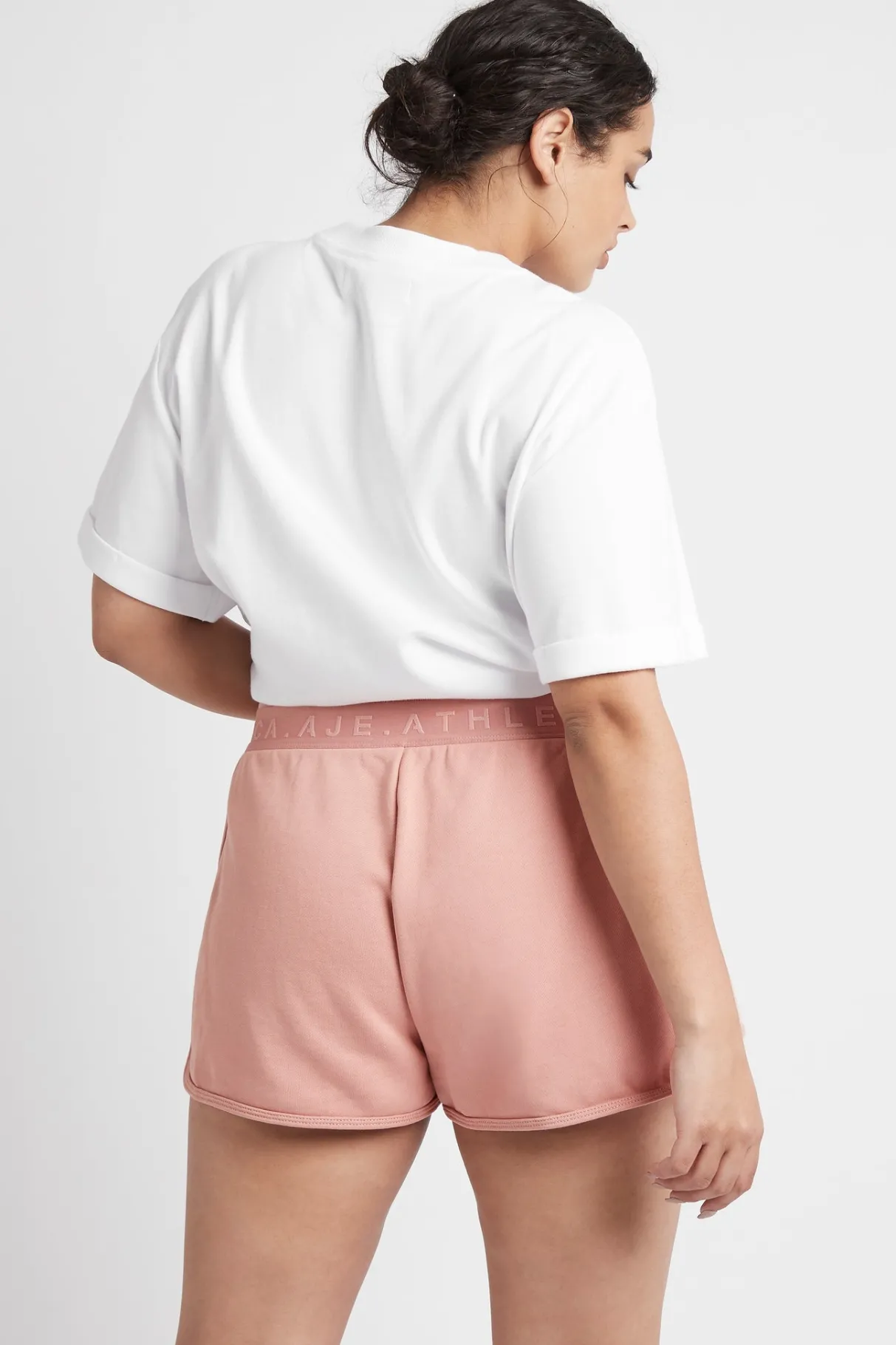 logotape_sweat_shorts__13-1.webp Shop Aje ATHLETICA Logotape Sweat Shorts 604 Sunset Pink
