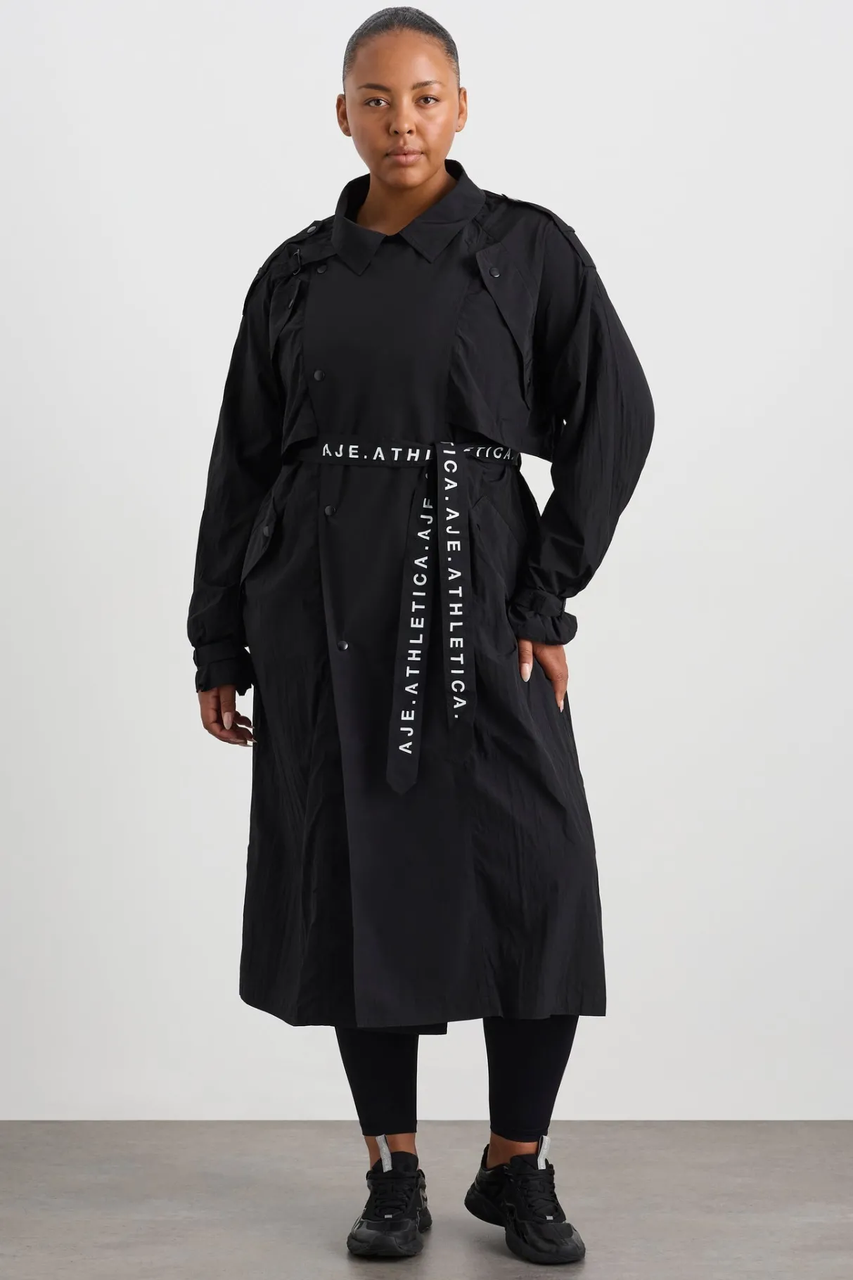 long_belted_windbreaker_jacket__11.webp Fashion Aje ATHLETICA Long Belted Windbreaker Jacket 703 Black/Black