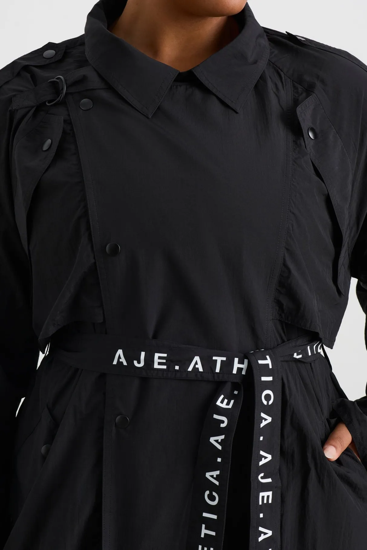 long_belted_windbreaker_jacket__13.webp Fashion Aje ATHLETICA Long Belted Windbreaker Jacket 703 Black/Black