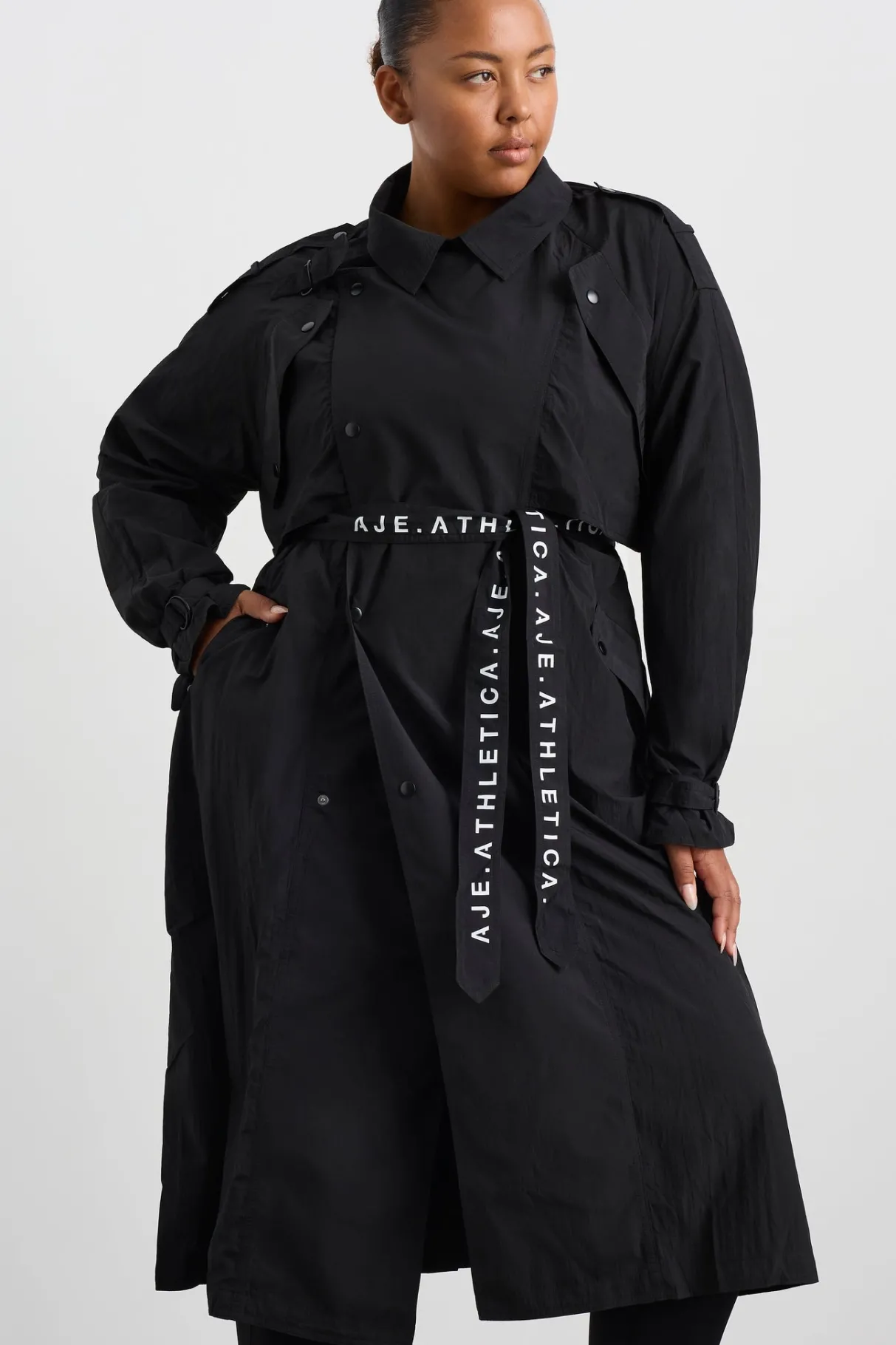 long_belted_windbreaker_jacket__15.webp Fashion Aje ATHLETICA Long Belted Windbreaker Jacket 703 Black/Black