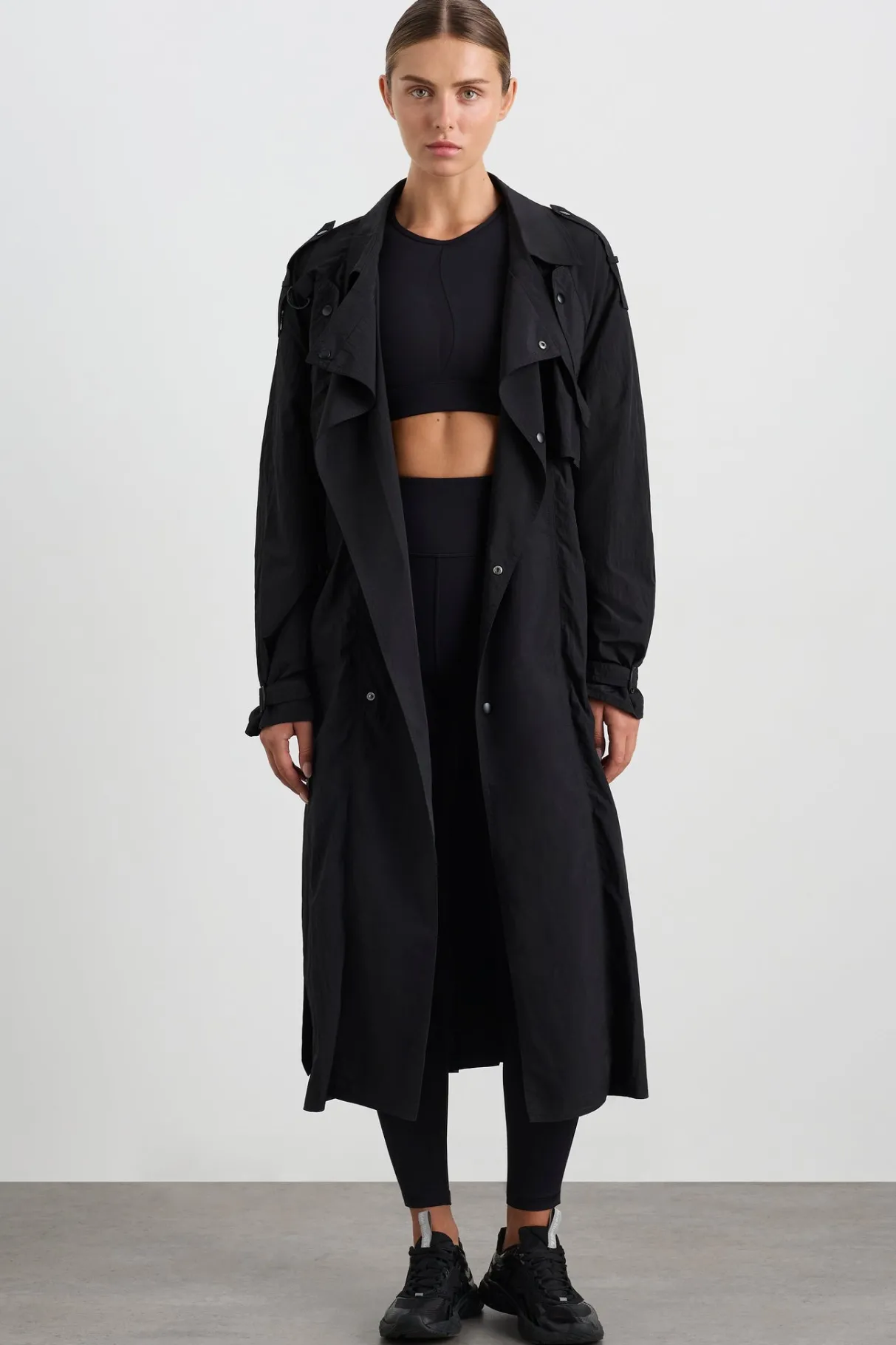 long_belted_windbreaker_jacket__4.webp Fashion Aje ATHLETICA Long Belted Windbreaker Jacket 703 Black/Black