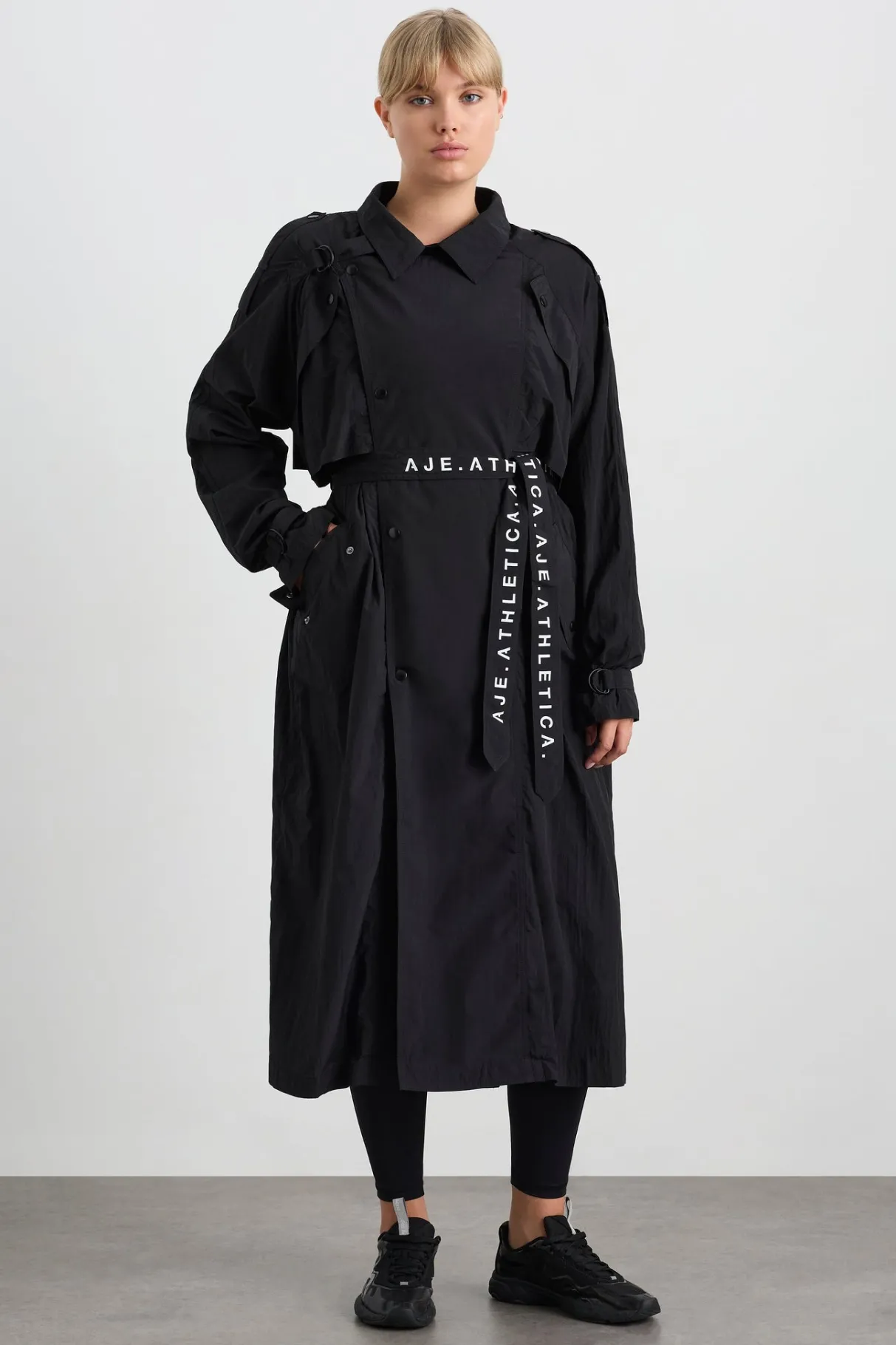long_belted_windbreaker_jacket__6.webp Fashion Aje ATHLETICA Long Belted Windbreaker Jacket 703 Black/Black