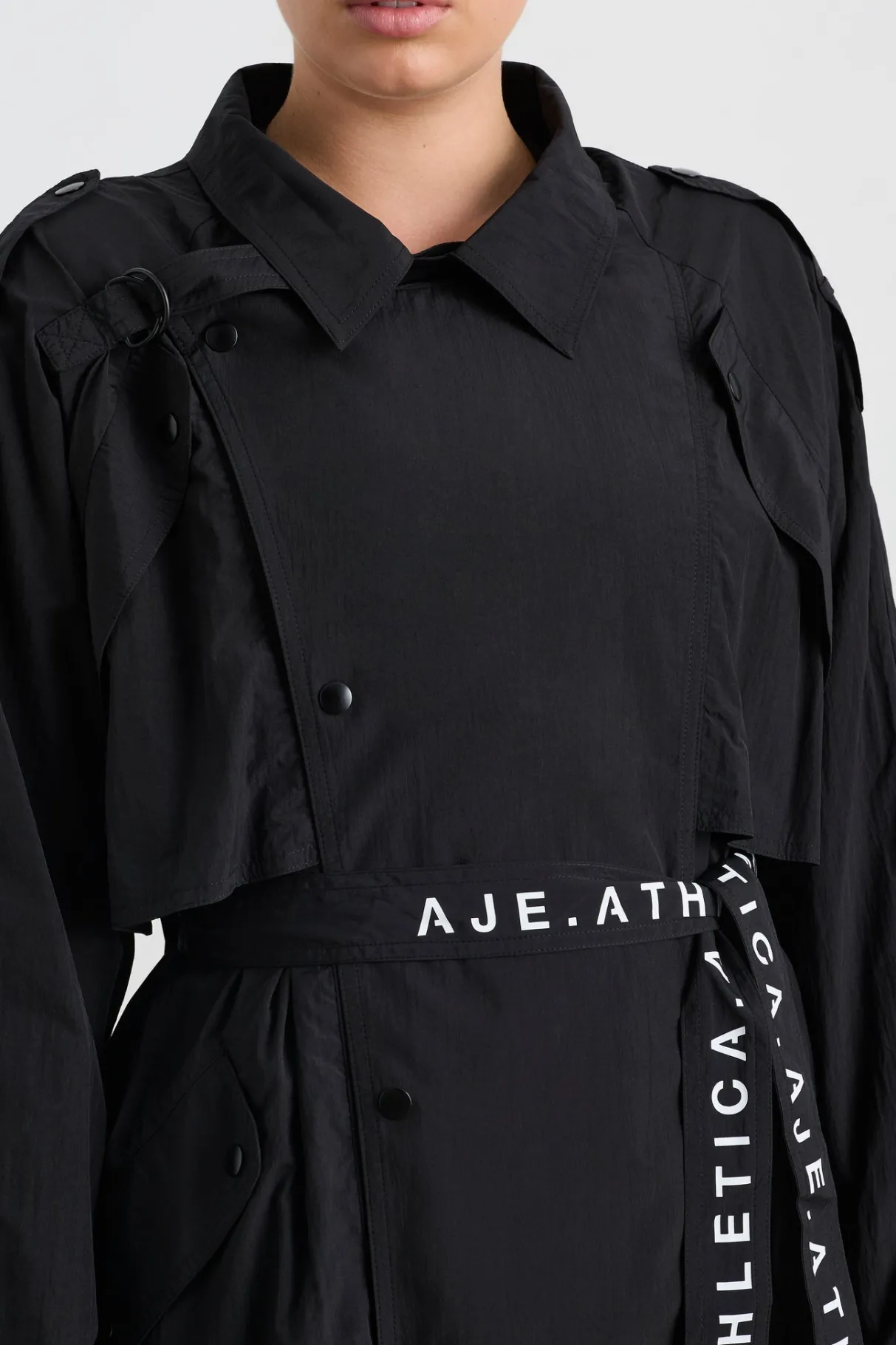 long_belted_windbreaker_jacket__8.webp Fashion Aje ATHLETICA Long Belted Windbreaker Jacket 703 Black/Black