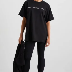 Discount Aje ATHLETICA Long Jersey Logo Tee 102 Black/White Logo