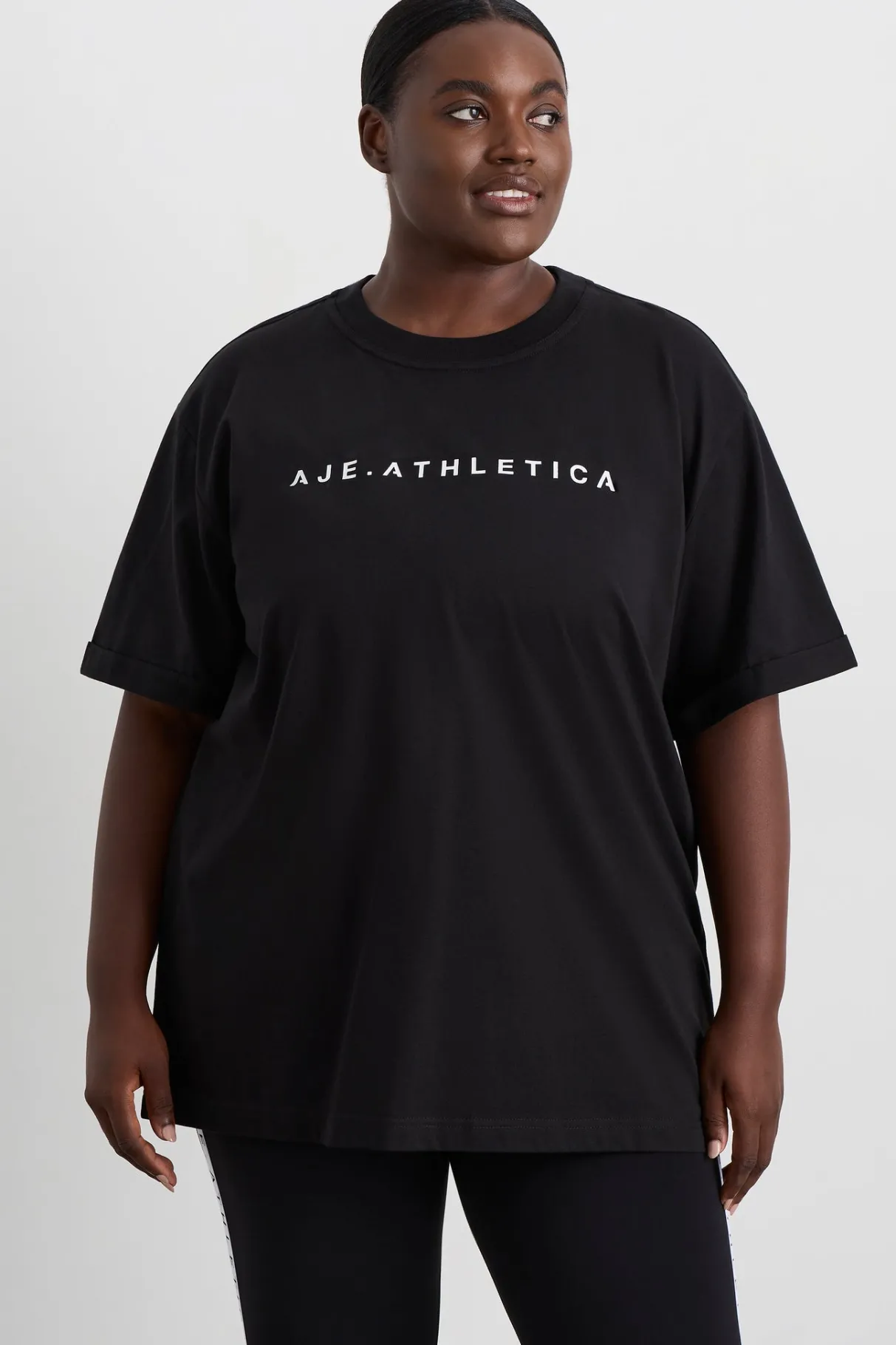 long_jersey_logo_tee__13.webp Discount Aje ATHLETICA Long Jersey Logo Tee 102 Black/White Logo