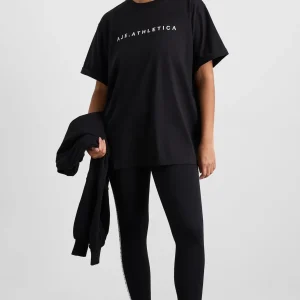 Discount Aje ATHLETICA Long Jersey Logo Tee 102 Black/White Logo