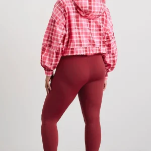Shop Aje ATHLETICA Long Line Spray Jacket Blurred Pink Check