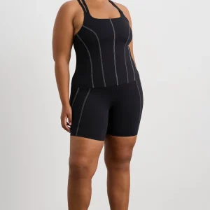 Outlet Aje ATHLETICA Long Line Top Stitch Tank 123 Black