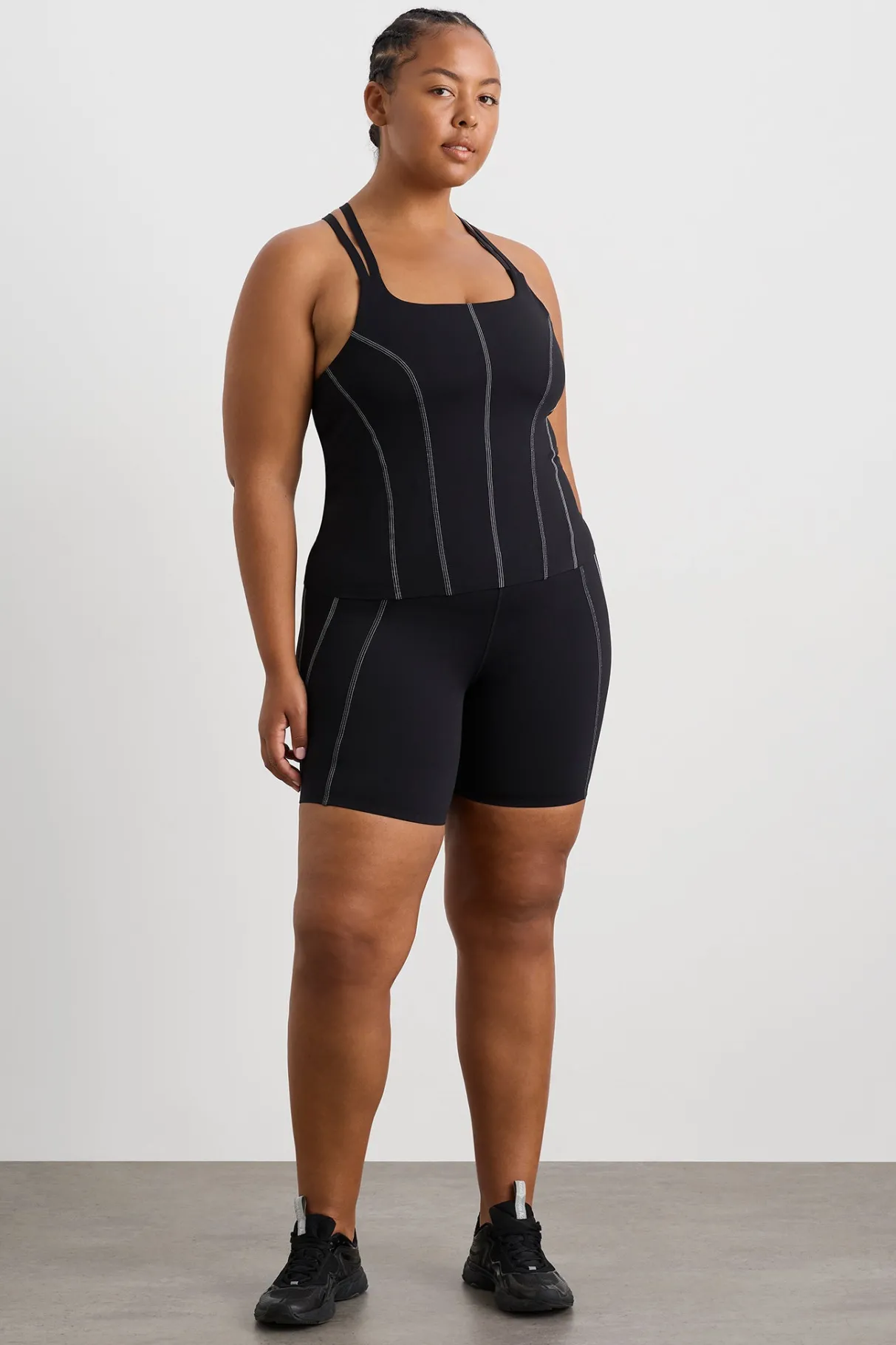 long_line_top_stitch_tank__10.webp Outlet Aje ATHLETICA Long Line Top Stitch Tank 123 Black
