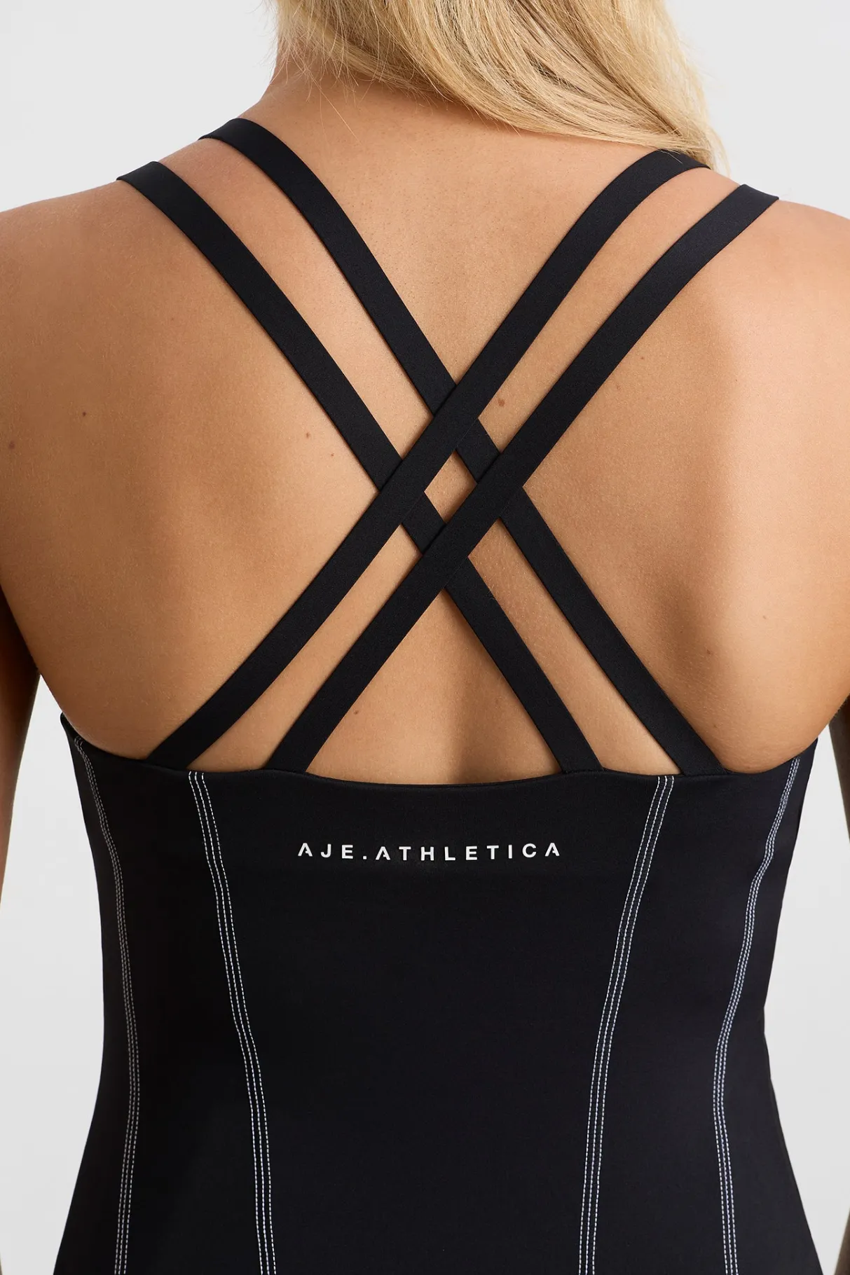 long_line_top_stitch_tank__3.webp Outlet Aje ATHLETICA Long Line Top Stitch Tank 123 Black