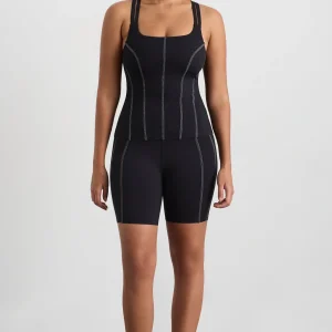 Outlet Aje ATHLETICA Long Line Top Stitch Tank 123 Black