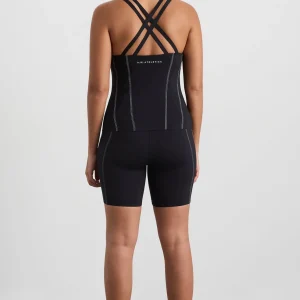 Outlet Aje ATHLETICA Long Line Top Stitch Tank 123 Black