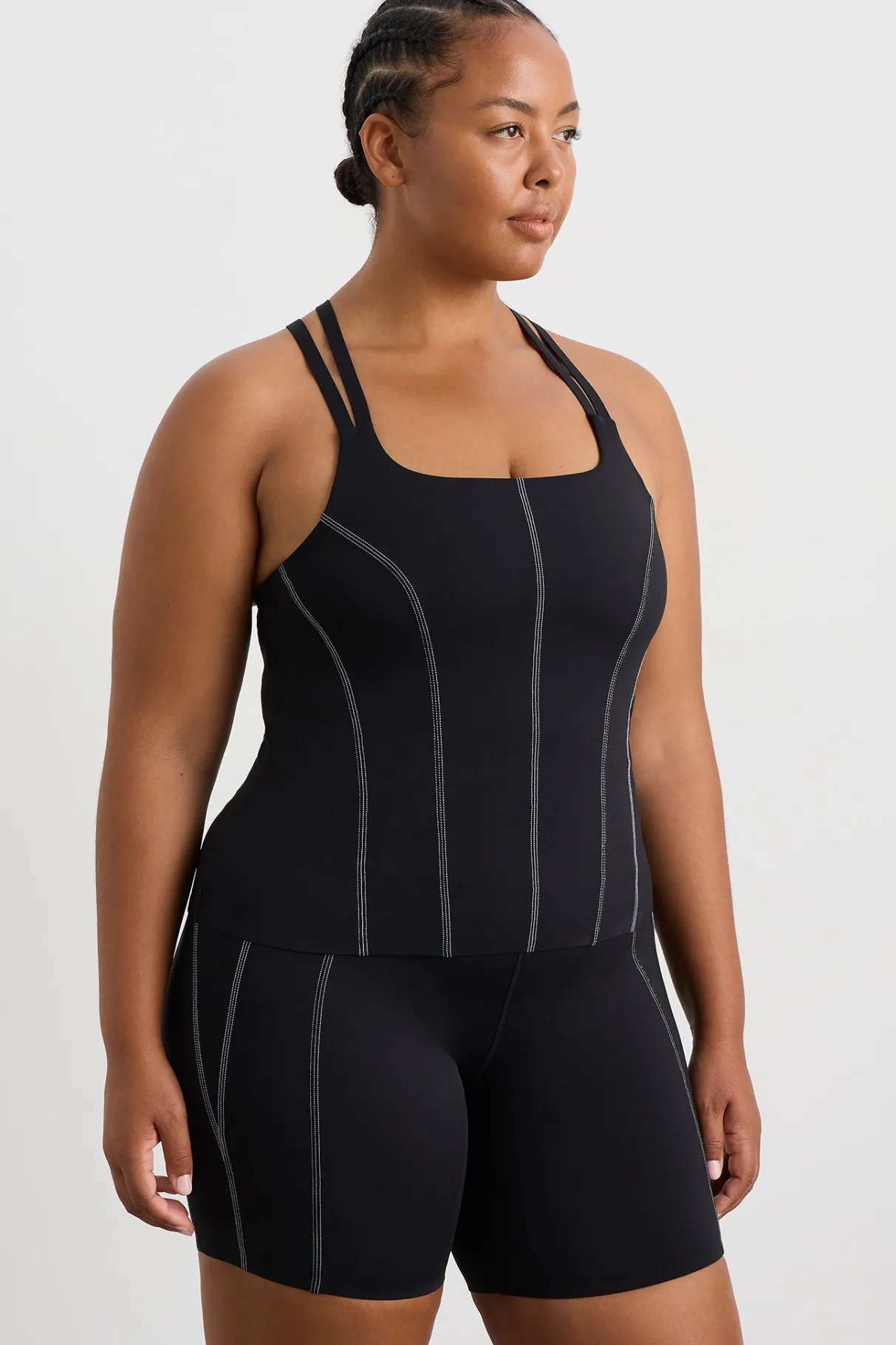 long_line_top_stitch_tank__9.webp Outlet Aje ATHLETICA Long Line Top Stitch Tank 123 Black
