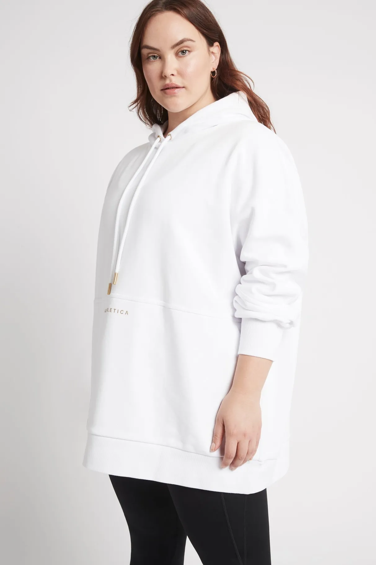 long_sleeve_hoodie_dress__12.webp New Aje ATHLETICA Long Sleeve Hoodie Dress 804 White/Gold