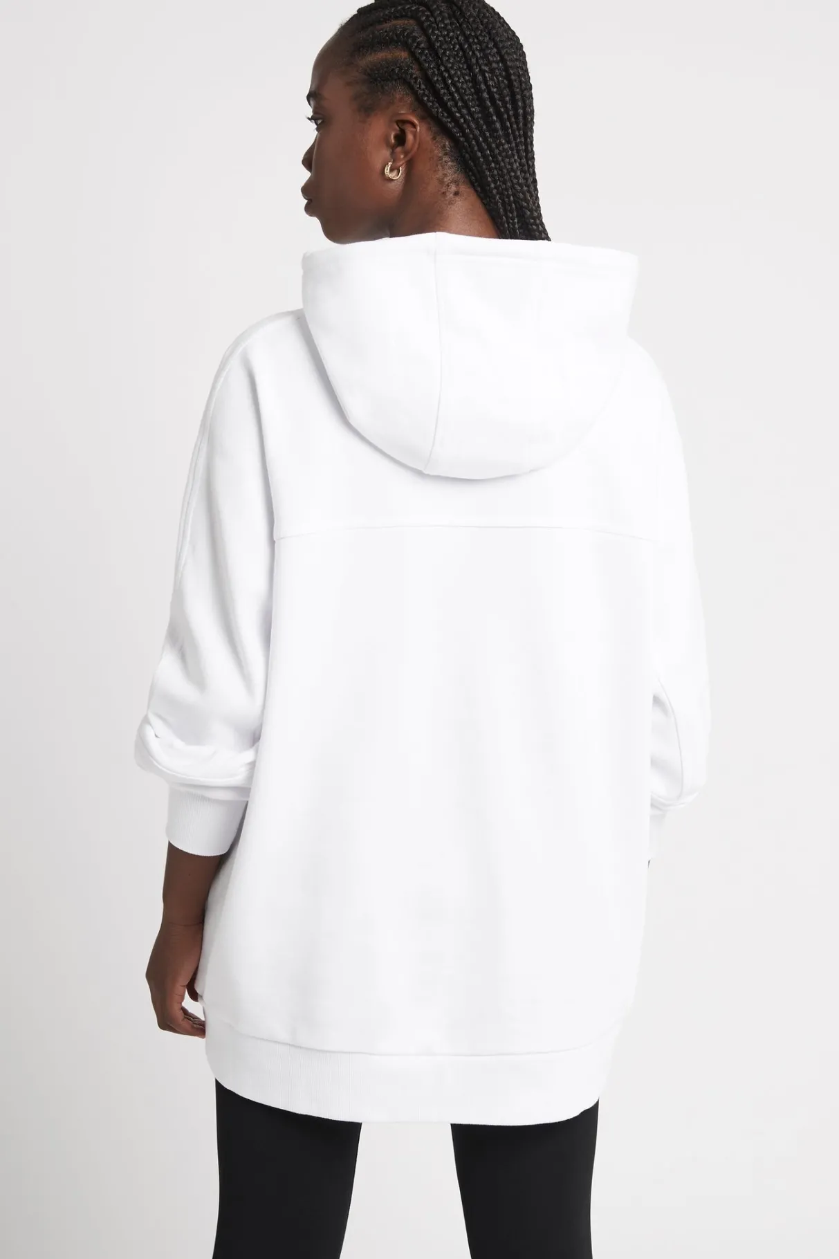 long_sleeve_hoodie_dress__4.webp New Aje ATHLETICA Long Sleeve Hoodie Dress 804 White/Gold