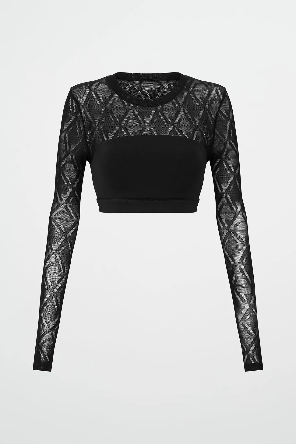 long_sleeve_mesh_crop_top__1.webp New Aje ATHLETICA Long Sleeve Mesh Crop Top 356 Black