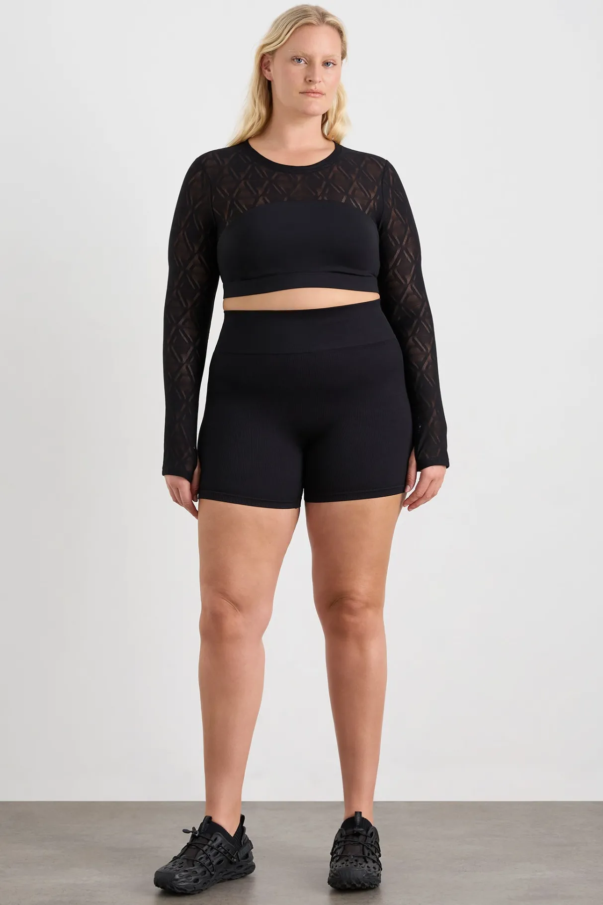 long_sleeve_mesh_crop_top__10.webp New Aje ATHLETICA Long Sleeve Mesh Crop Top 356 Black