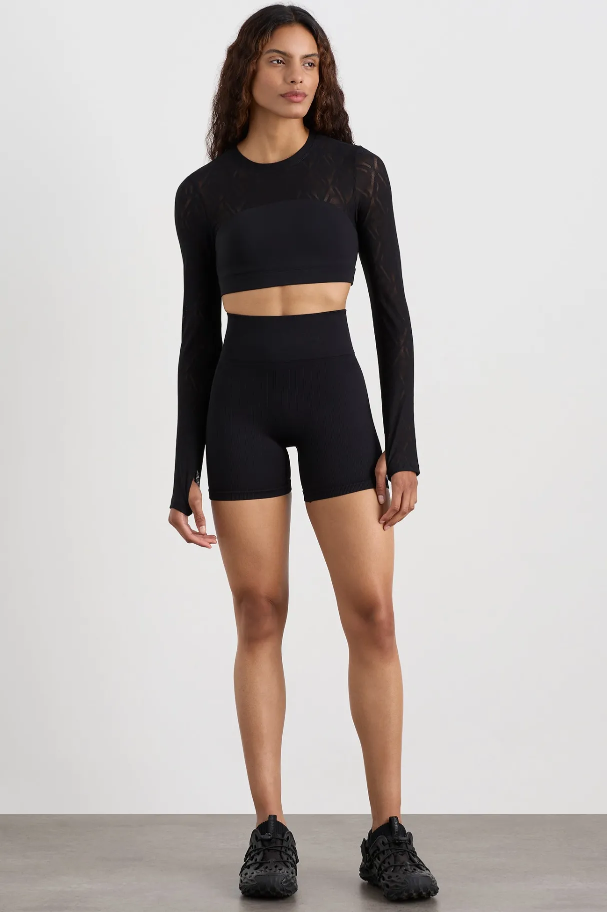 long_sleeve_mesh_crop_top__2.webp New Aje ATHLETICA Long Sleeve Mesh Crop Top 356 Black