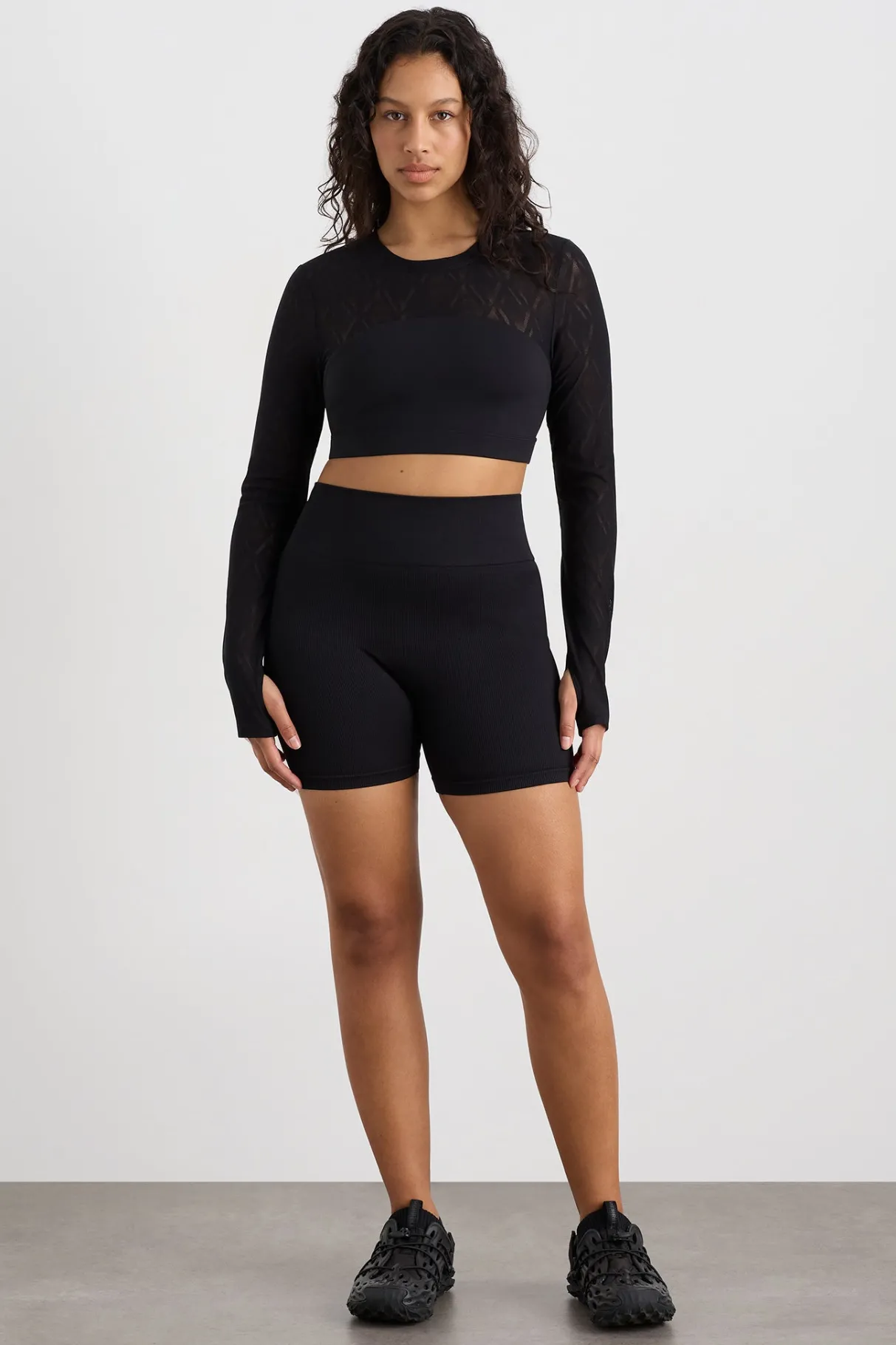 long_sleeve_mesh_crop_top__6.webp New Aje ATHLETICA Long Sleeve Mesh Crop Top 356 Black