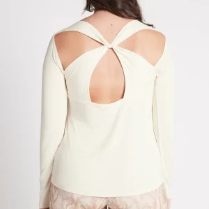 Flash Sale Aje ATHLETICA Long Sleeve Yoga Top 121 Light Ivory