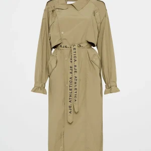 Fashion Aje ATHLETICA Longline Belted Trench 703 Soft Khaki/Black