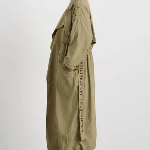 Fashion Aje ATHLETICA Longline Belted Trench 703 Soft Khaki/Black